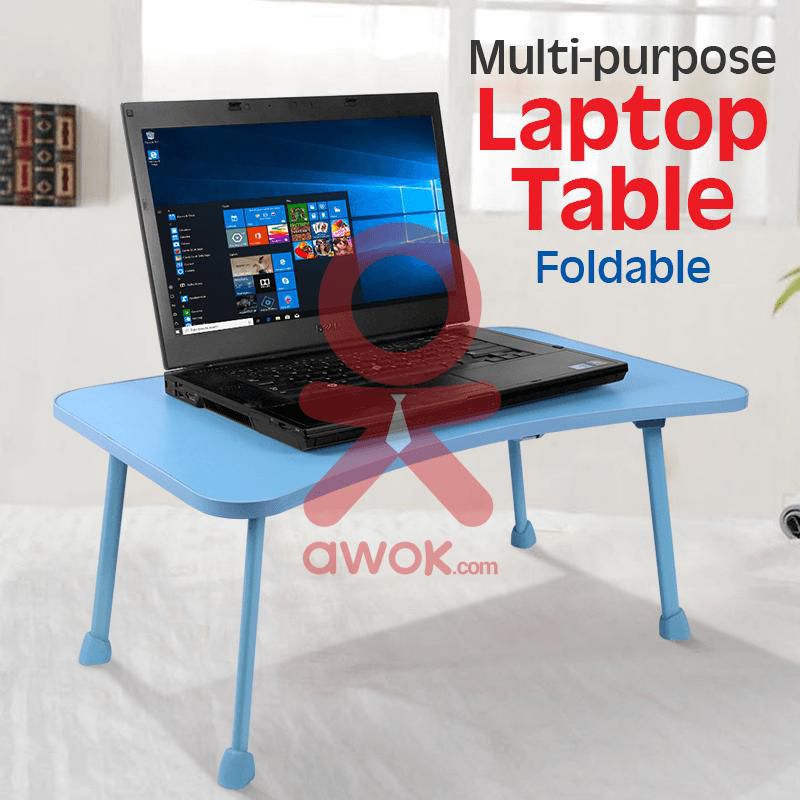 Ergonomic Design Foldable Wooden Multi-purpose Laptop Table, Multicolor
