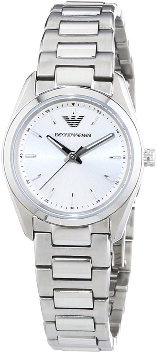 Emporio Armani Women's White Dial Stainless Steel Band Watch - AR6028I