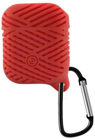 Protective Charging Case Cover With Carabiner For Apple AirPods Red