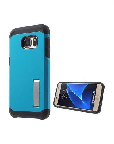 Generic Plastic and TPU Armor Case Kickstand Cover for Samsung Galaxy S7 – Blue