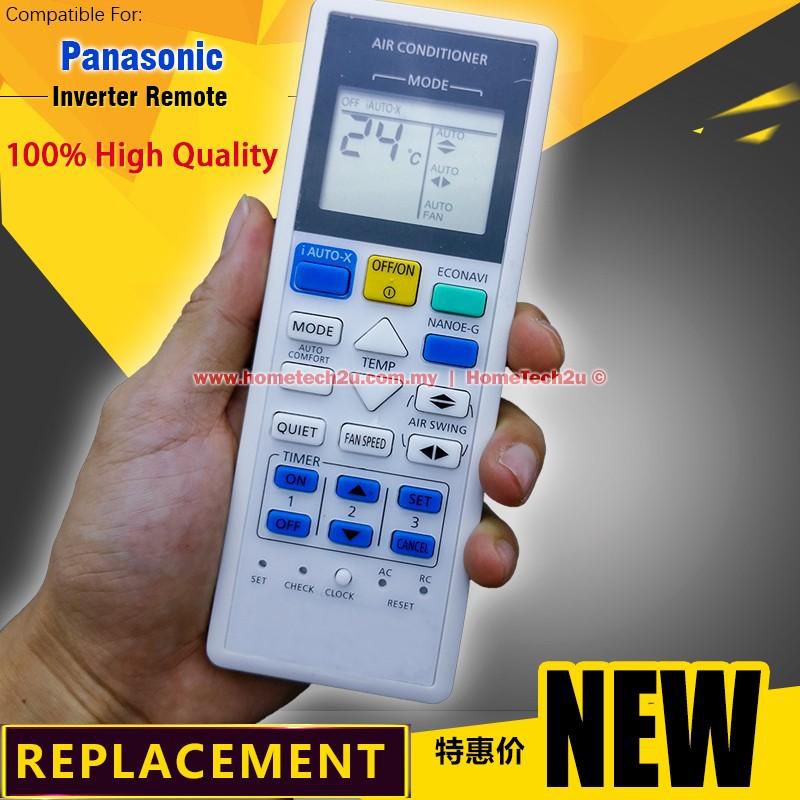Panasonic Inverter Air Conditioner Remote Control Replacement (White)