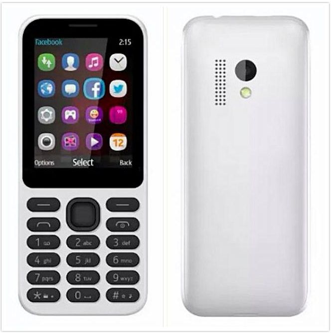 OdSCN 2018 Quad Band Phone ODSCN 215 2.4 Inch Feature Mobile Phones 2 SIM Support Bluetooth MP3/MP4 FM Camera--White