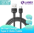 Lanex 3A USB to Type-C Data Cable 1M - LTC N16C