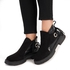 Women's Half Boot Comfortable Suede In Leather- Black