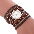 Duoya Bessky Wrap Around Fashion Bracelet Lady Womans Wrist Watch Brown