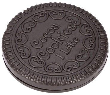 Chocolate Cookie Shaped Mirror With Comb Black