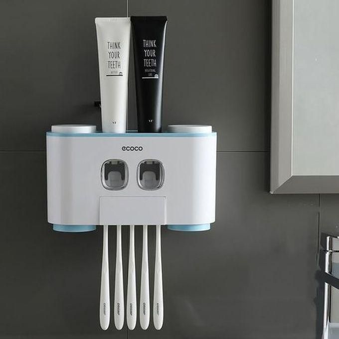 Ecoco Automatic Toothpaste Squeezer & Toothbrush Holder - 4 Slots