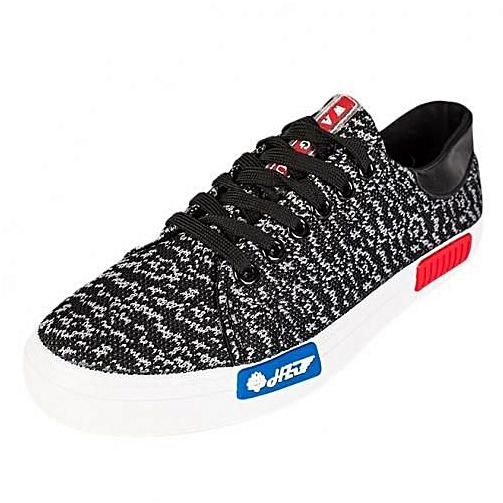Generic Black And White Casual Laced Shoes