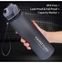 Sports Water Bottle Protein Shaker Outdoor Travel Portable Leakproof Drinkware Plastic Drink Bottle BPA Free 1000mL Grey