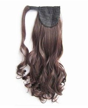 Long Curly Hair Wig Brown 55centimeter