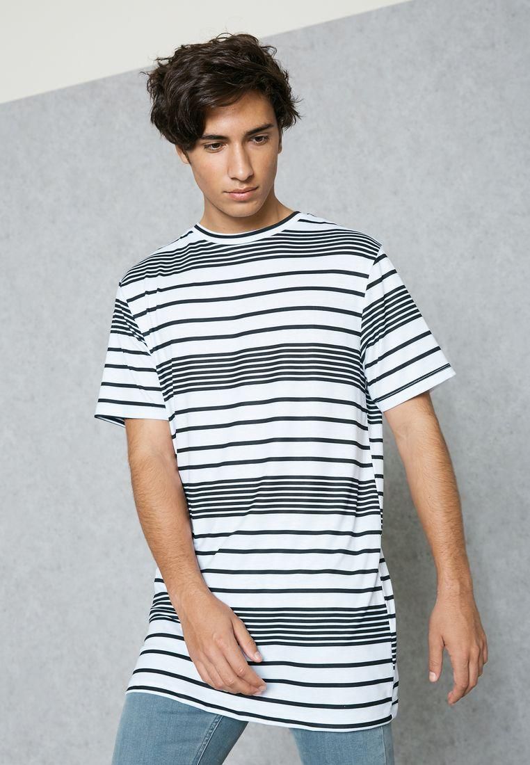 Longline Striped T-Shirt
