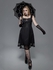 Gothic Butterfly Embossed Lace-up Lace Trim Grommets Sleeveless Dress - 4x | Us 26-28