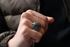 خاتم ملكى بفص عقيق يمانى طبيعى صياغة تركي - فضة عيار ٩٢٥