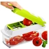طقم أدوات تقطيع للخضروات والفاكهة من 12 قطعة أخضر/أبيض