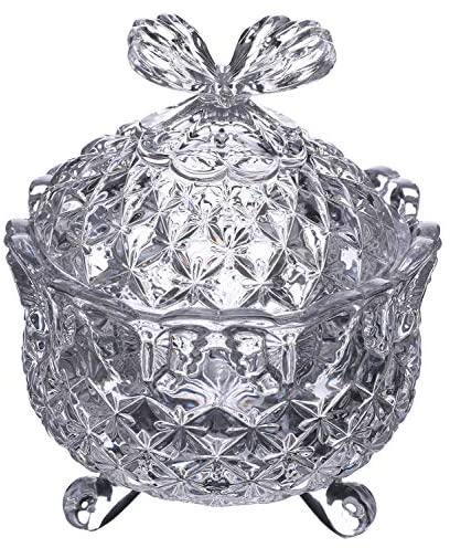 Bohemia Decorative Crystal Sugar Bowl - Clear
