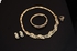 طقم مجوهرات افريقي روبي روث كلاسيكي مطلي بالذهب 18 مع الكرستال - R360120