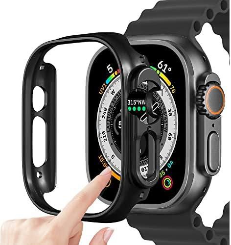 top4cus 49mm Case Compatible with Apple Watch Ultra, iwatch Series Ultra Protector 49mm Hard PC Cover, 49mm iWatch Ultra Face Cover with Original iwatch Color, No Screen Protector (49mm, Black)
