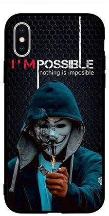 غطاء حماية واق لهاتف أبل آيفون XS ماكس بطبعة تحمل عبارة "I Am Possible"