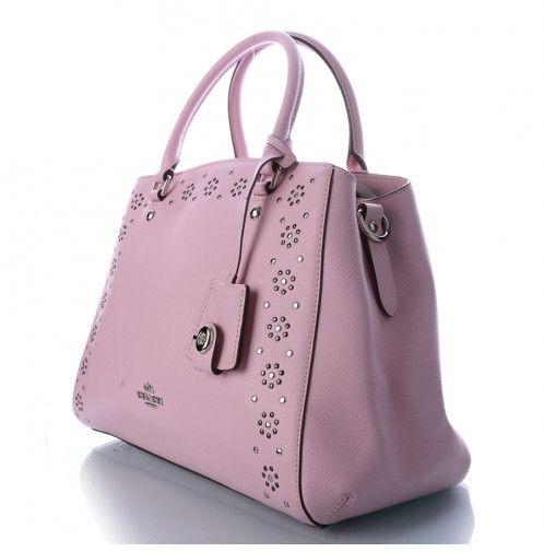 Coach Casual Hand Bag for Women , Leather , Pink
