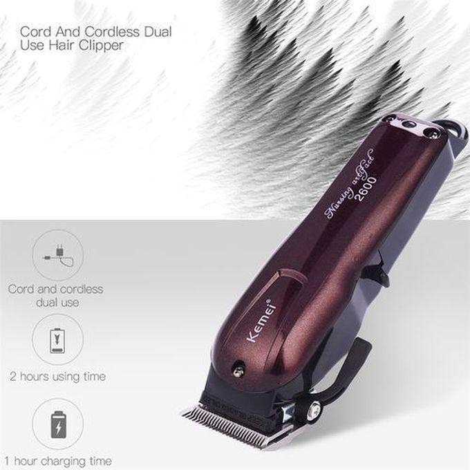 Kemei Professional Rechargeable Cordless Hair Clipper