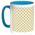 Motifs Printed Coffee Mug Turquoise/White