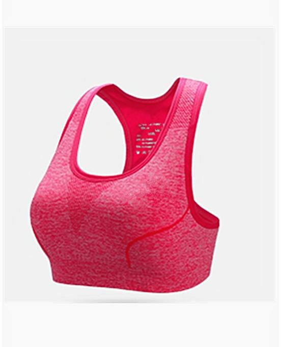Sports Bras For Women Racerback Wireless Seamless Gym Workout Yoga Bra  (PINK)