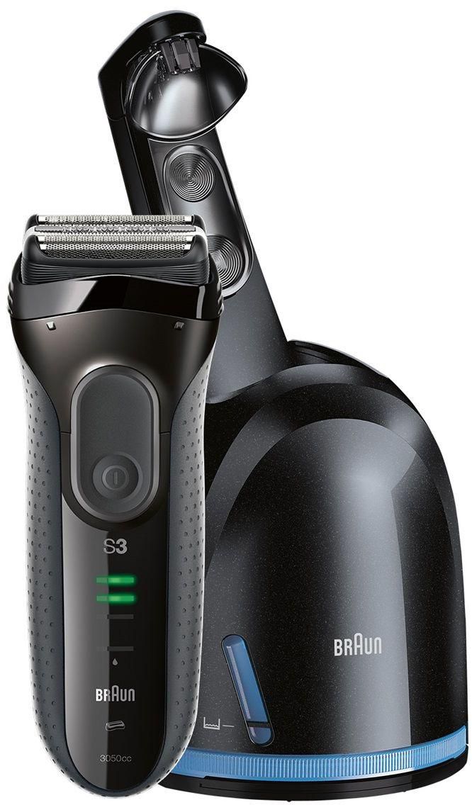 Braun Series 3 ProSkin 3050cc Rechargeable Electric Shaver with Clean & Charge system