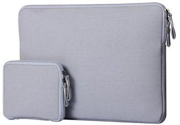 Protective Sleeve With Pouch For Apple MacBook Air 11-Inch 11inch Grey