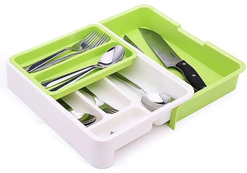 Generic Expandable Cutlery tray  drawer,Long lasting and affordable Modern and unique cutlery organizer Can be expandable to more storage Can easily be fixed on kitchen drawers.