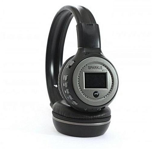 Zealot Sparkle B570 Bluetooth Headphones With Micro SD Slot, LED & Detachable Battery - Black