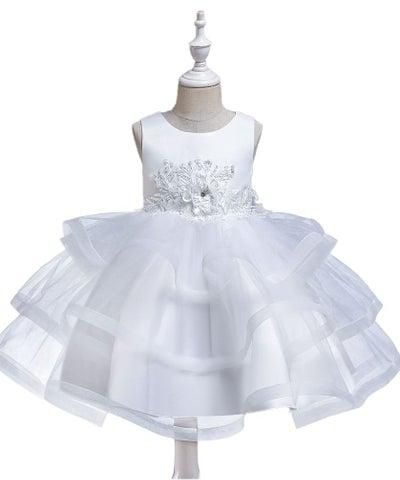 Stylish Fairy Flower Dress White