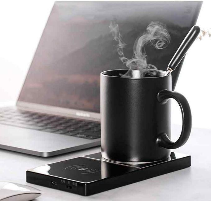 Cup Warmer Coffee Mug Warmer，2 In 1 Wireless Fast Charger