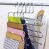 Generic 5 Layers S Shape Stainless Steel Clothes Hangers