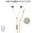 Promate Vogue Sports Tangle-Free Fitness Earbuds for iPhone/ iPod/ Samsung/ LG with Microphone - Gold