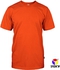 Boxy Microfiber Round Neck Plain T-shirt - 7 Sizes (Orange)