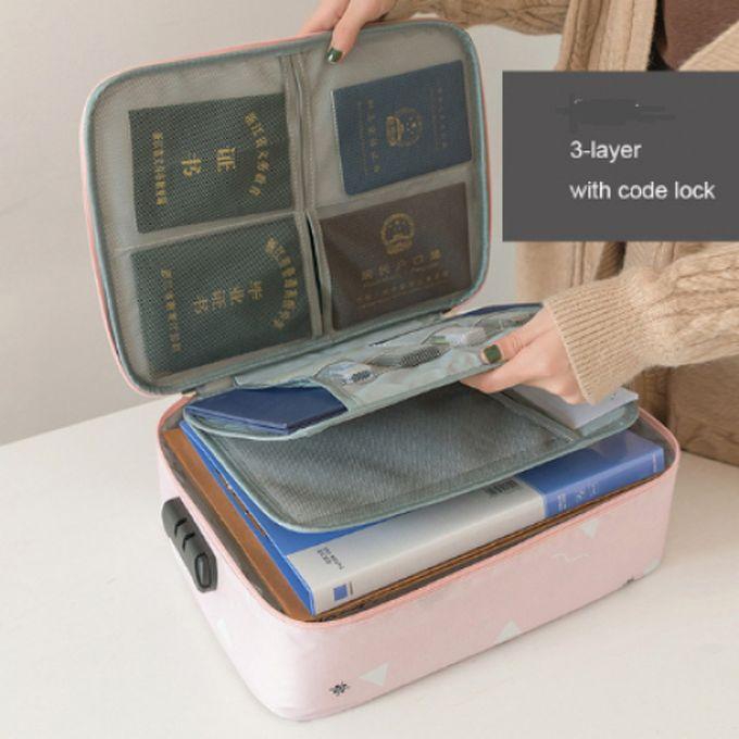 A Modern And Elegant Multi-functional Bag For A Small Laptop And Documents, Three Layers.light Pink