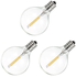 AC220-230V 1W G40 Replacement Light Bulbs 3Pack E12 Screw Base Glass Globe Bulbs for String Light Indoor Outdoor Patio Decor Warm White