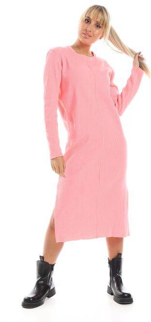 aZeeZ Azeez Paris Pink Ribbed knit cotton blend sweater dress + Free Headband