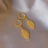 Women Earrings Butterfly Sparkly Drop Earrings For Girls, Long Gold Crystal Dangle Earrings