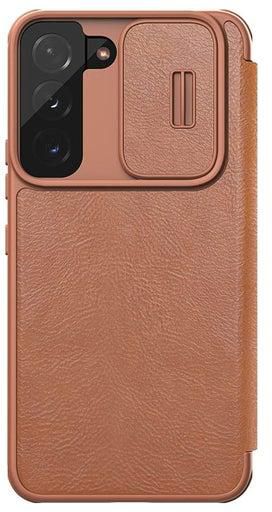 Nillkin For Samsung Galaxy S22 QIN Pro Leather Flip Cover - Brown