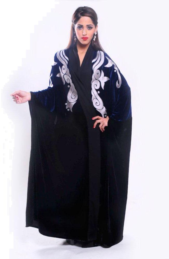 Abaya Velvet for Women , Size S , Black