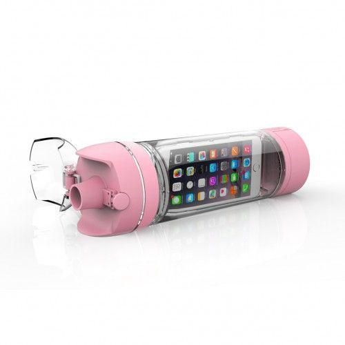 ibottle Sports Water Bottle, Mobile and Accessories Holder - Pink
