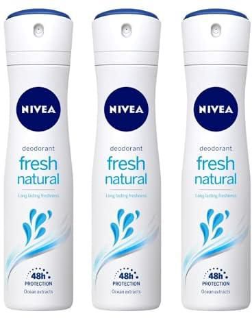 Nivea Women Deodorant, Fresh Natural, 150 ml (Pack of 3)