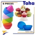 Taha Offer Silicon Cupcake Muffin Molds 6 Pieces
