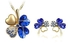 Clover Jewelry Set - Rose Gold & Dark Blue (MM0080)