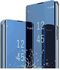 جراب YUMIER لهاتف Samsung Galaxy S22 5G، جراب قلاب شفاف ذو عرض ذكي مع خاصية الوقوف على طراز الكتب تصفيح كامل الجسم 360 درجة غطاء مقاوم للصدمات أزرق