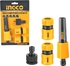 Get Ingco HHCS05122 Garden Hose Spray Nozzle Set, 5 Pieces - Yellow Black with best offers | Raneen.com