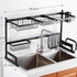 Ylytg-Dish Drainer Rack Over Sink, Drainer Shelf For Kitchen Supplies Storage Counter Organizer Utensils Holder Stainless Steel Display 85Cm