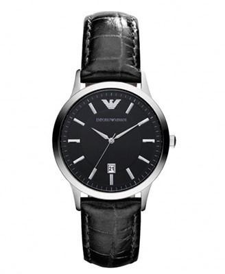 Emporio Armani Leather Watch Couple Classic AR2412 (Black Dial)