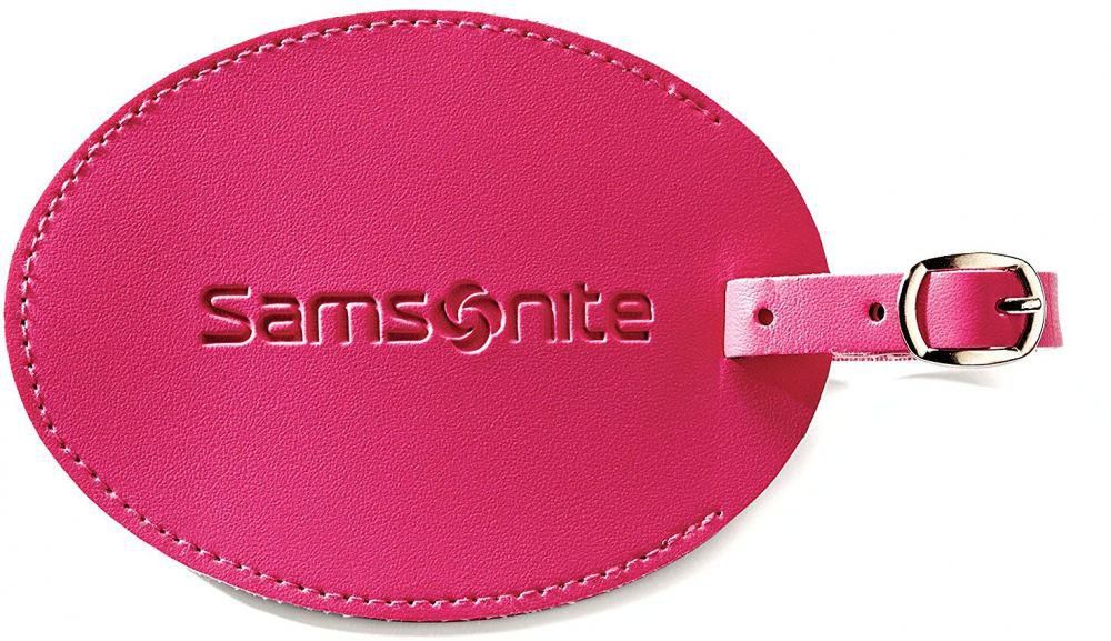 Samsonite Large Vinyl ID Tag , Pink , 44804-2012
